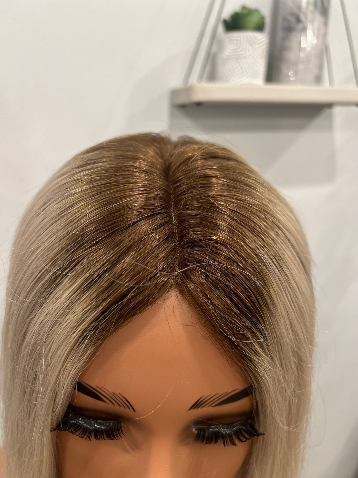 Lightest Ash Blonde with Root